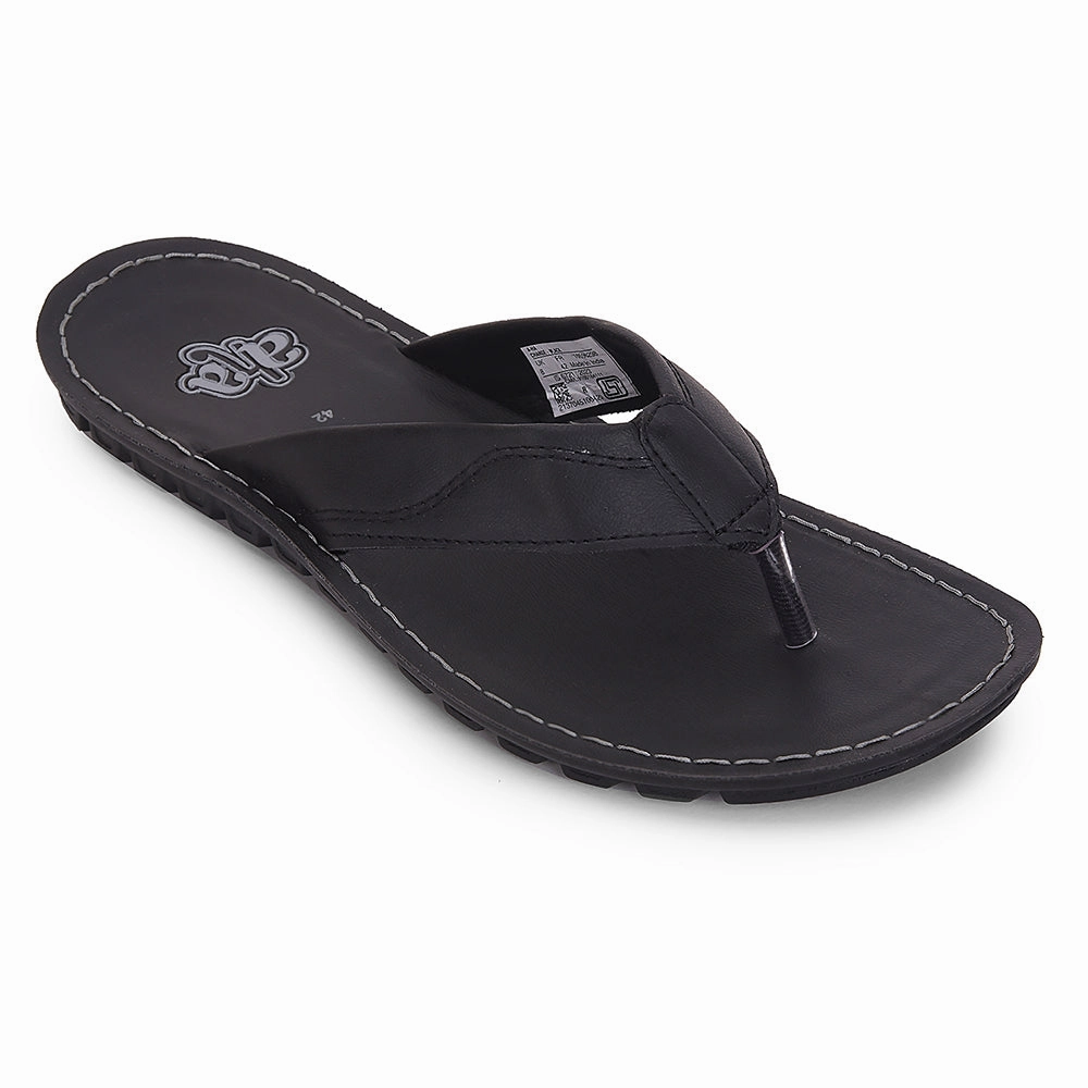 A-HA Black Casual Slippers For Men CHARGE By Liberty Works Slippers