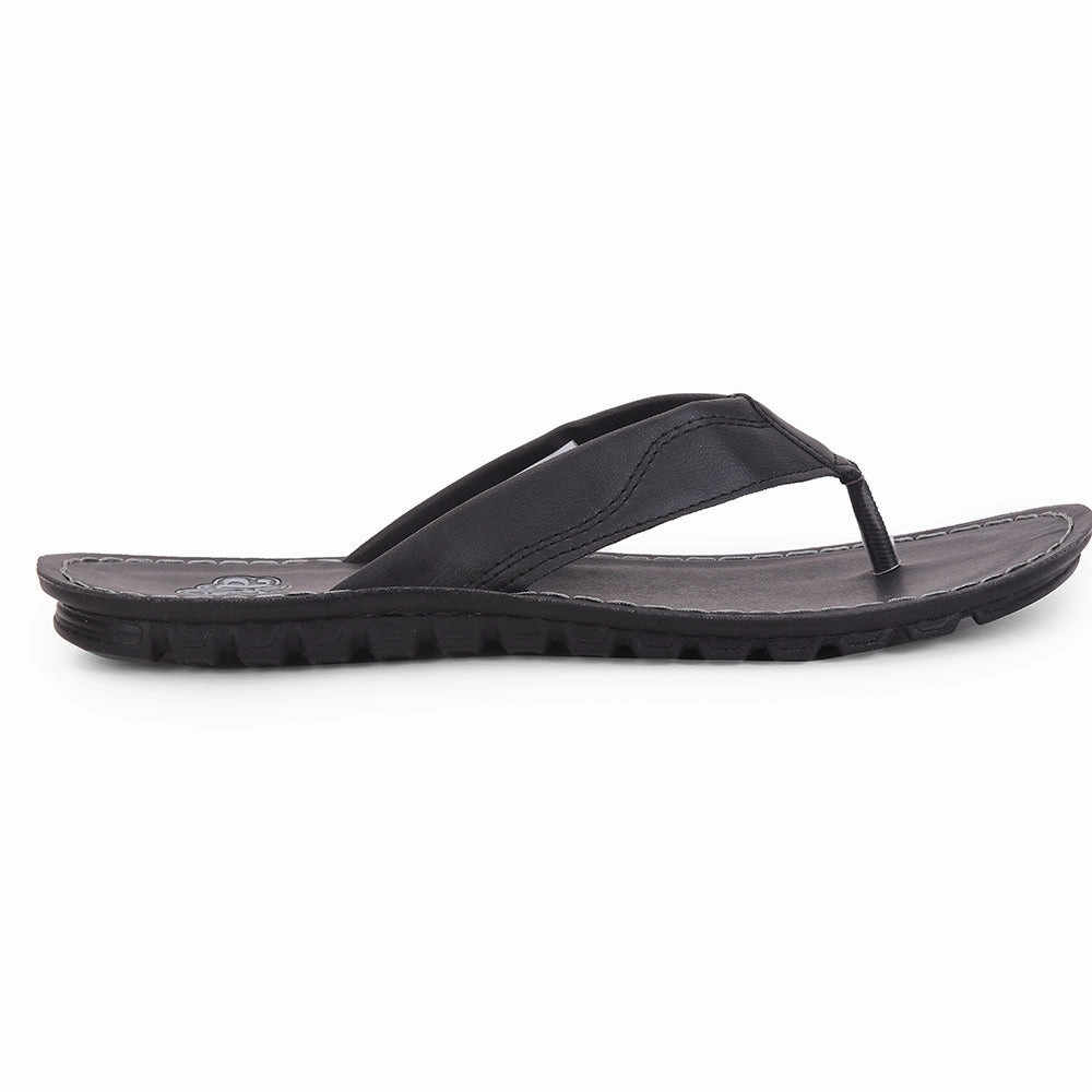 Rubber Slides A-HA Black Casual Slippers For Men CHARGE By Liberty