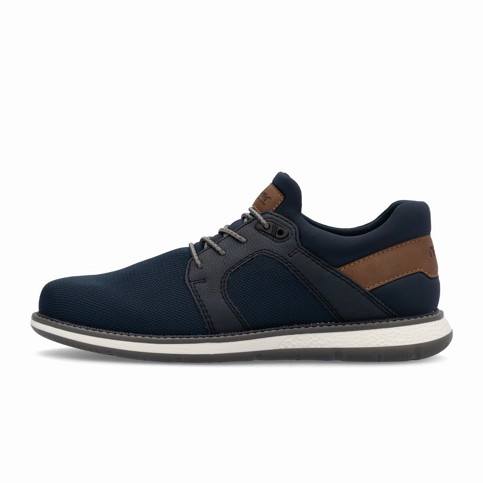 Rieker Adrian 04452 Lace Up (Men) - Navy/Lake/Nuss Cognac Casual Shoes