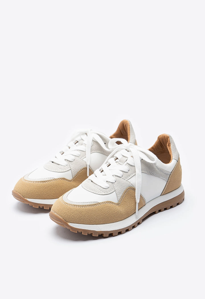 Rubber Suede Contrasting Lace Up Shoes Run 70s 2.0 Sneakers