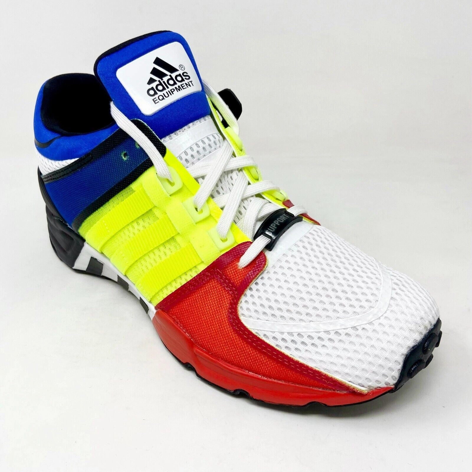 Al Running Shoes Adidas Equipment Running Support 2.0 White Blue Volt Red Mens Size 8.5 S81483