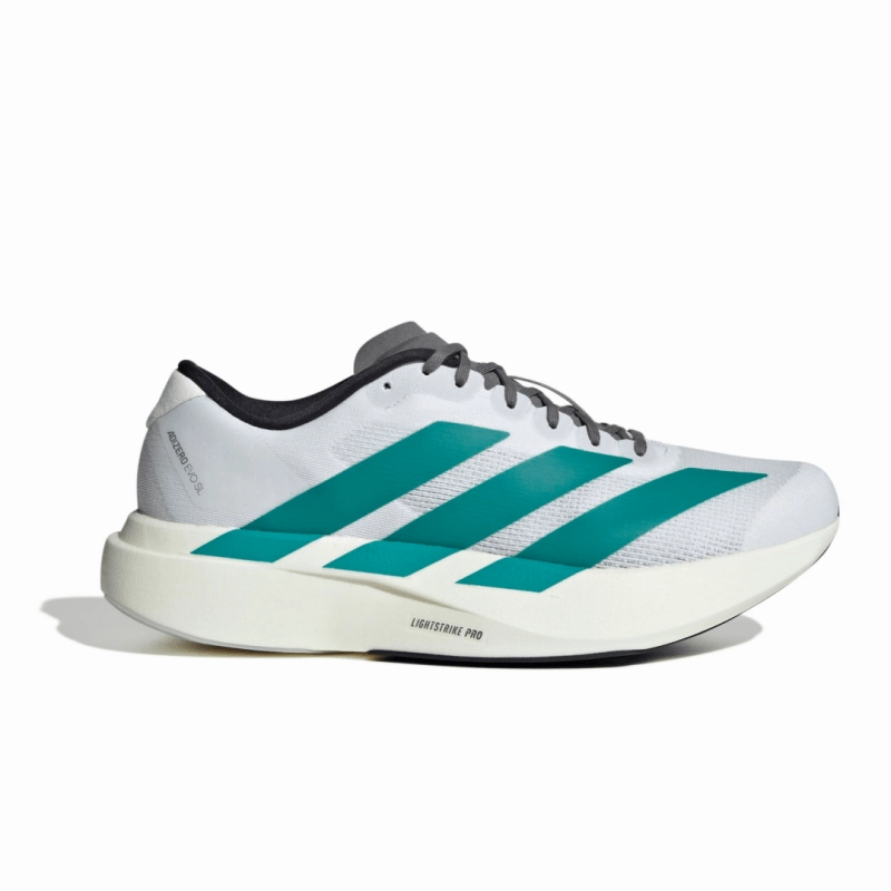 Fitted For Running Shoes adidas Men's Adizero EVO SL - Cloud White/Pure Teal/Grey Four