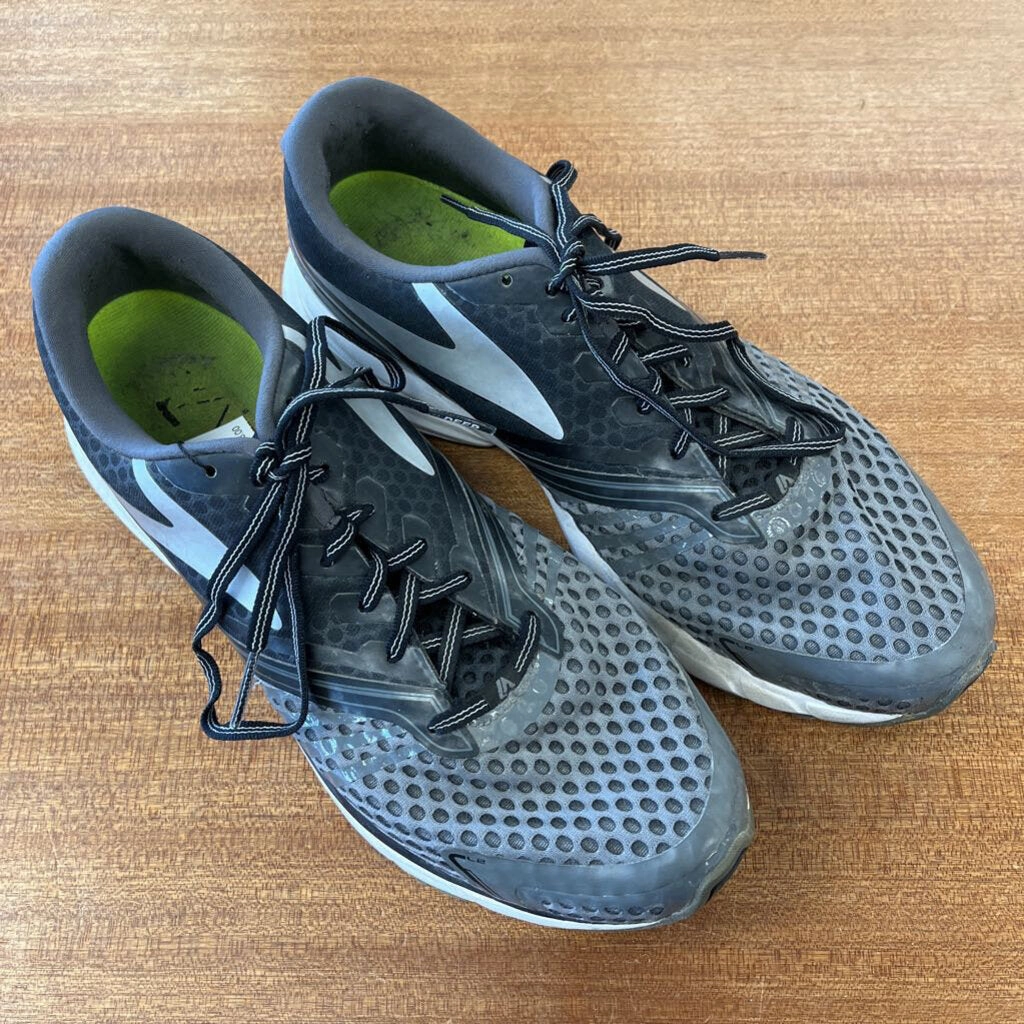 Brooks - Men's Launch 2 Running Shoes - MSRP $140: Black/Grey-men-M11 Running Shoes Shin Pain