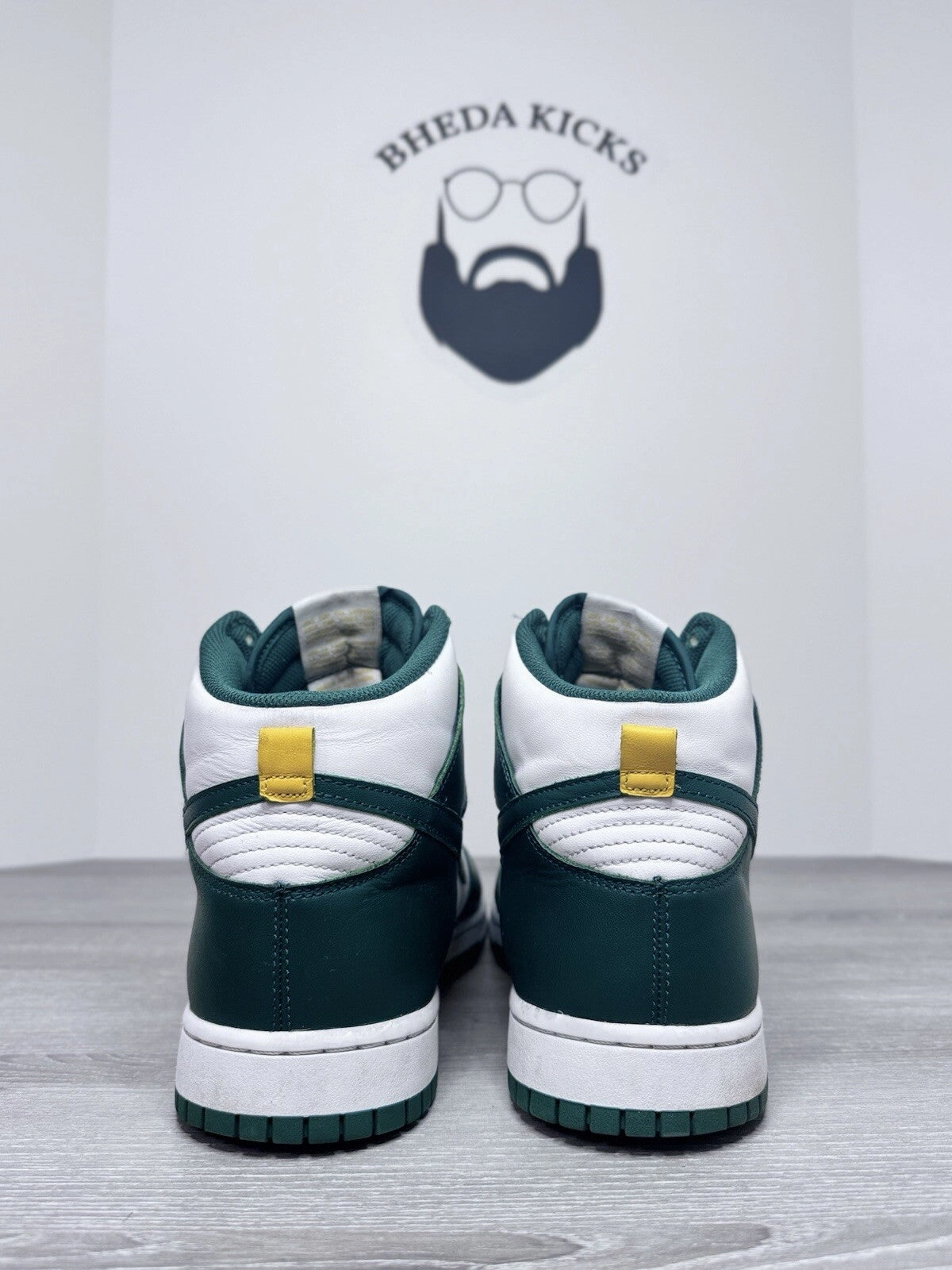 Asics Clay Court Tennis Shoes Size 12 - Nike Dunk High Australia White Green Yellow DD1399-300 Preowned