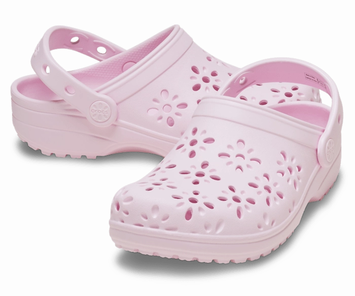 Shoes With Arch Support For Running Kids' Classic Floral Cut-Out Clog