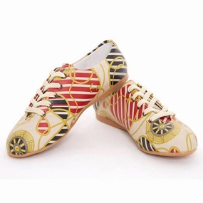 Polka Dot Shoes Flats Sailing Ballerinas Shoes SLV076