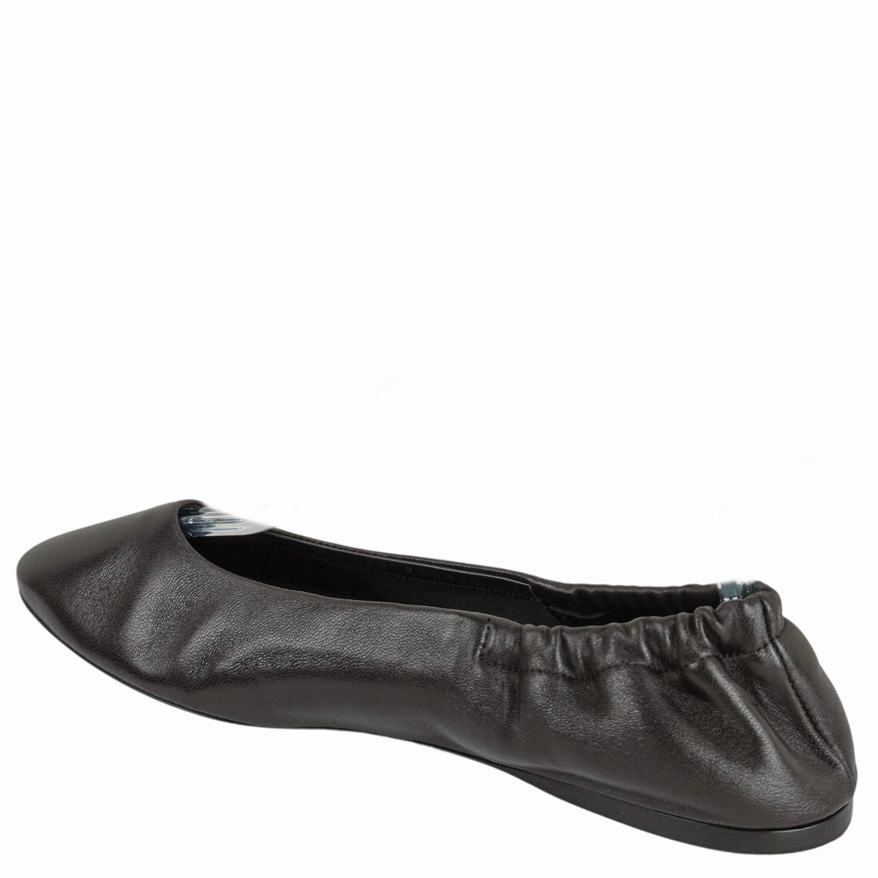 Saint Laurent Ballerina Flats in Harris Eagle Brown Plain Flat Shoes