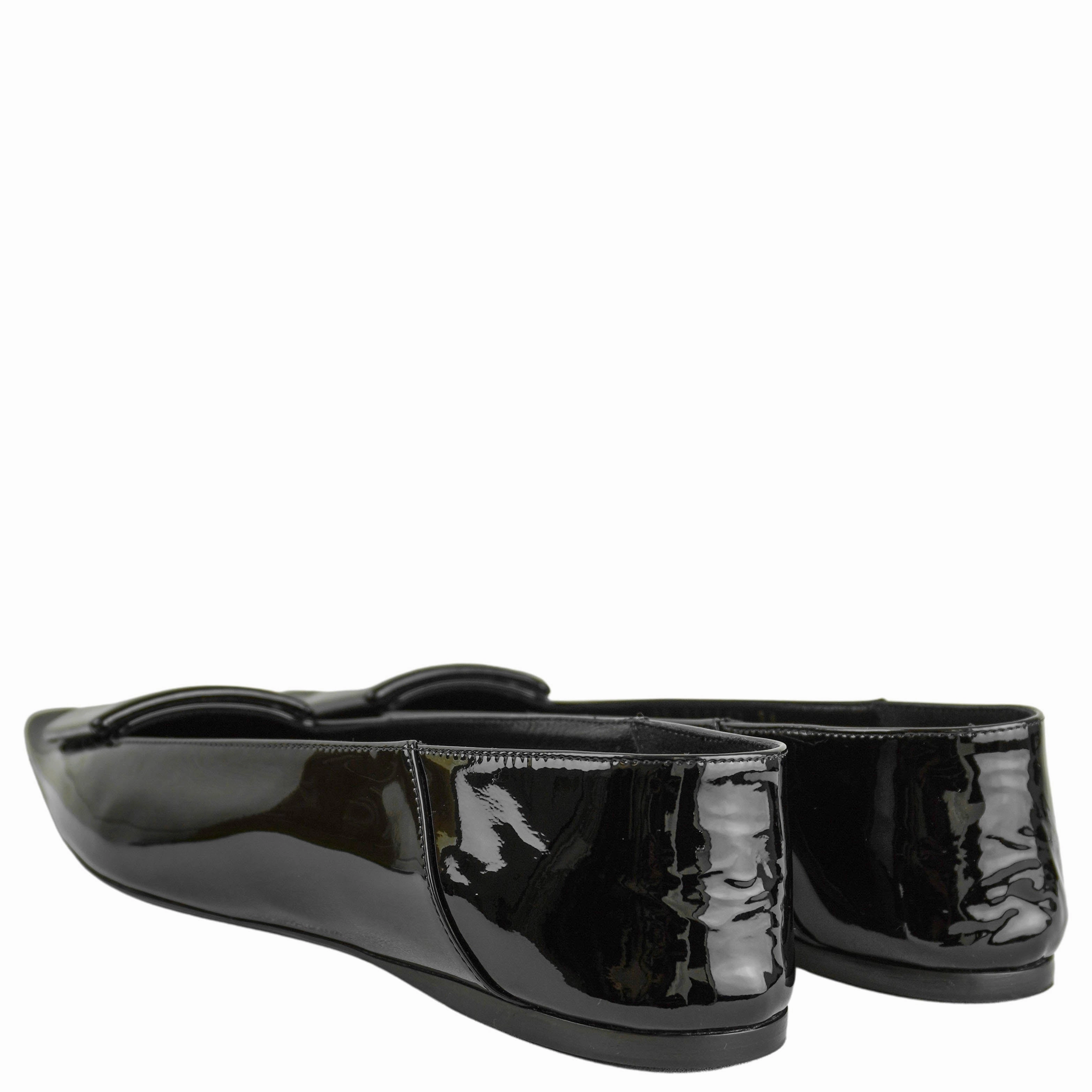 Flats Macys Shoes Saint Laurent Poppy Patent Leather Flats in Black