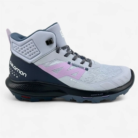 Best Deals On Running Shoes Salomon OUTpulse Mid GTX Arctic Ice India Ink Orchid Womens Size 7 Gore-Tex Sneaker