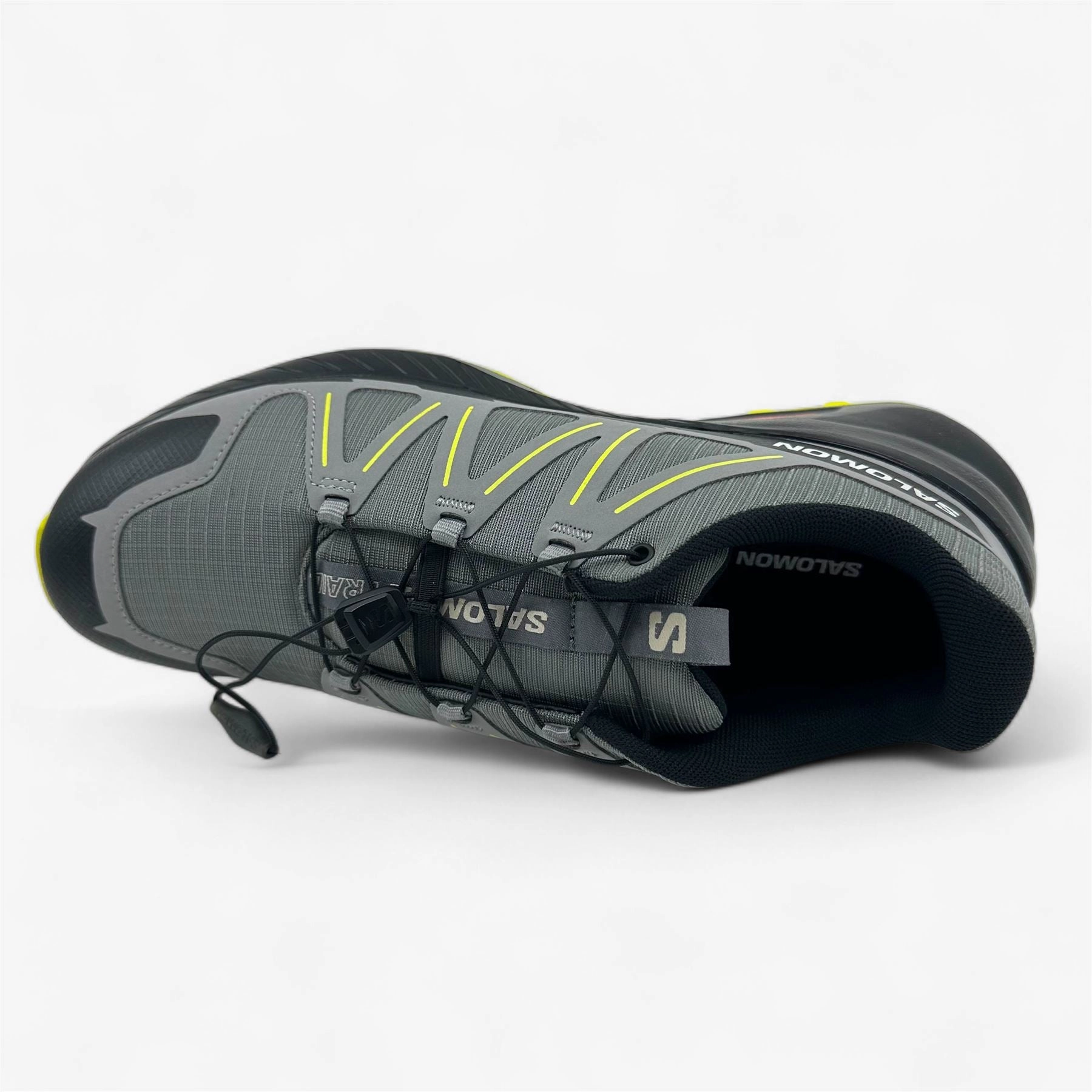 Salomon Speedcross Peak Quiet Shade Black Sulphur Spring Mens Athletic Sneaker Running Walking Shoes