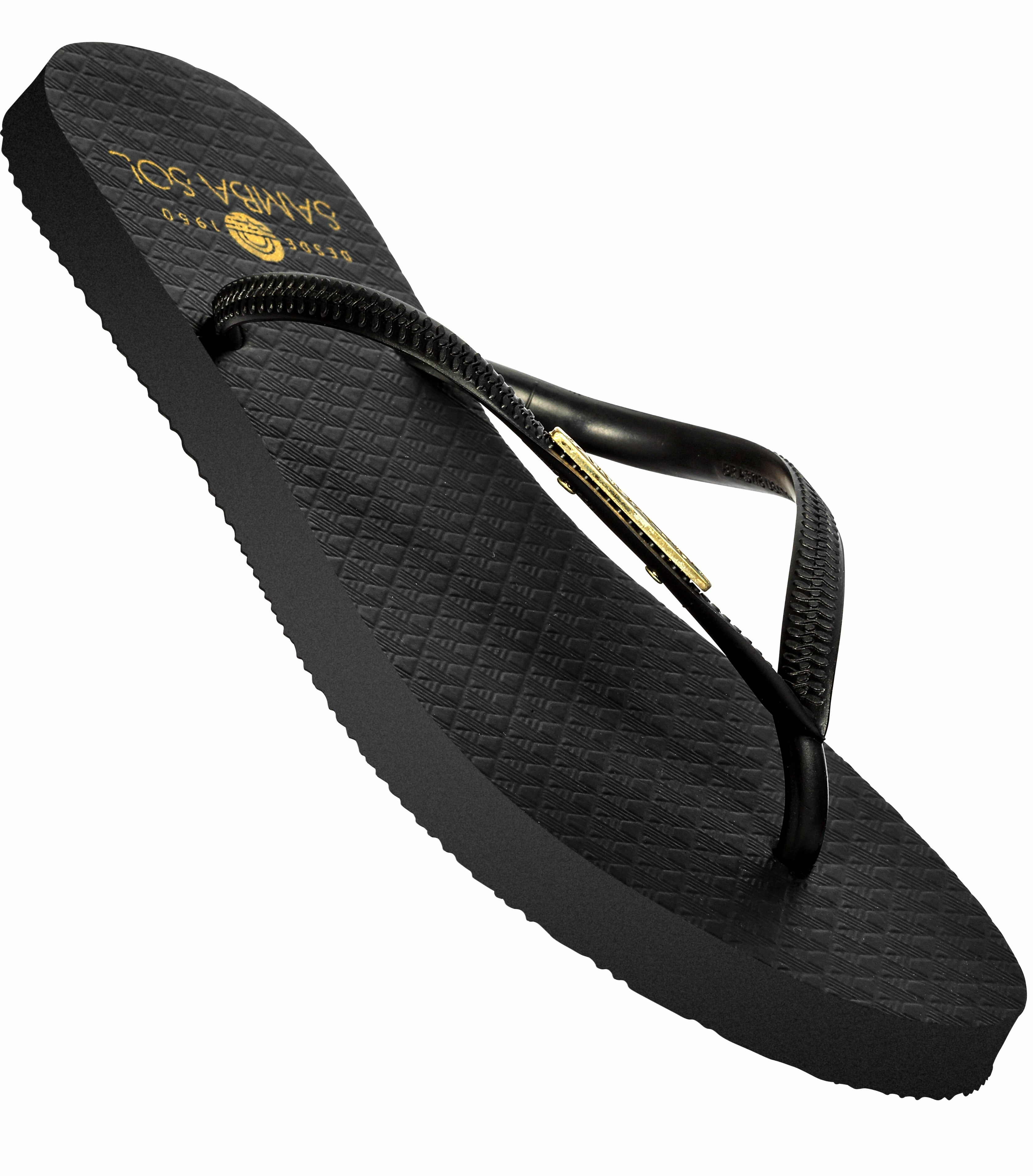 Samba Sol Women's Fashion Collection Flip Flops - Classic Black Flip Flops Convenience Store