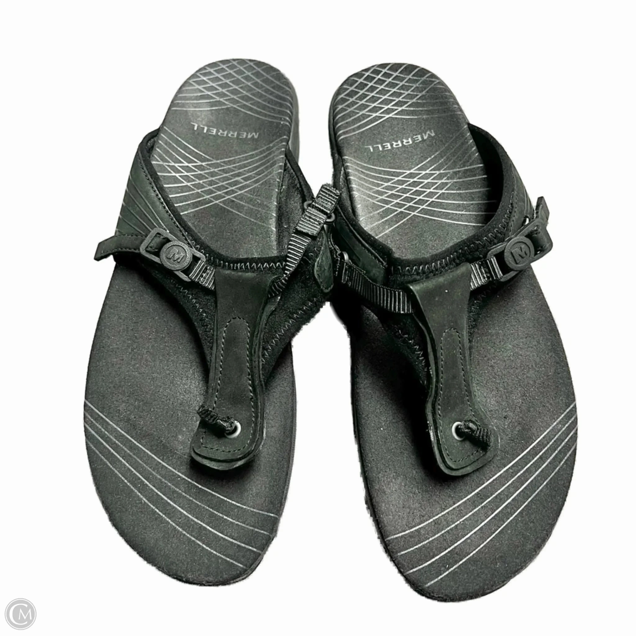 Flip Flops Sandals Flip Flops By Merrell In Black, Size: 6