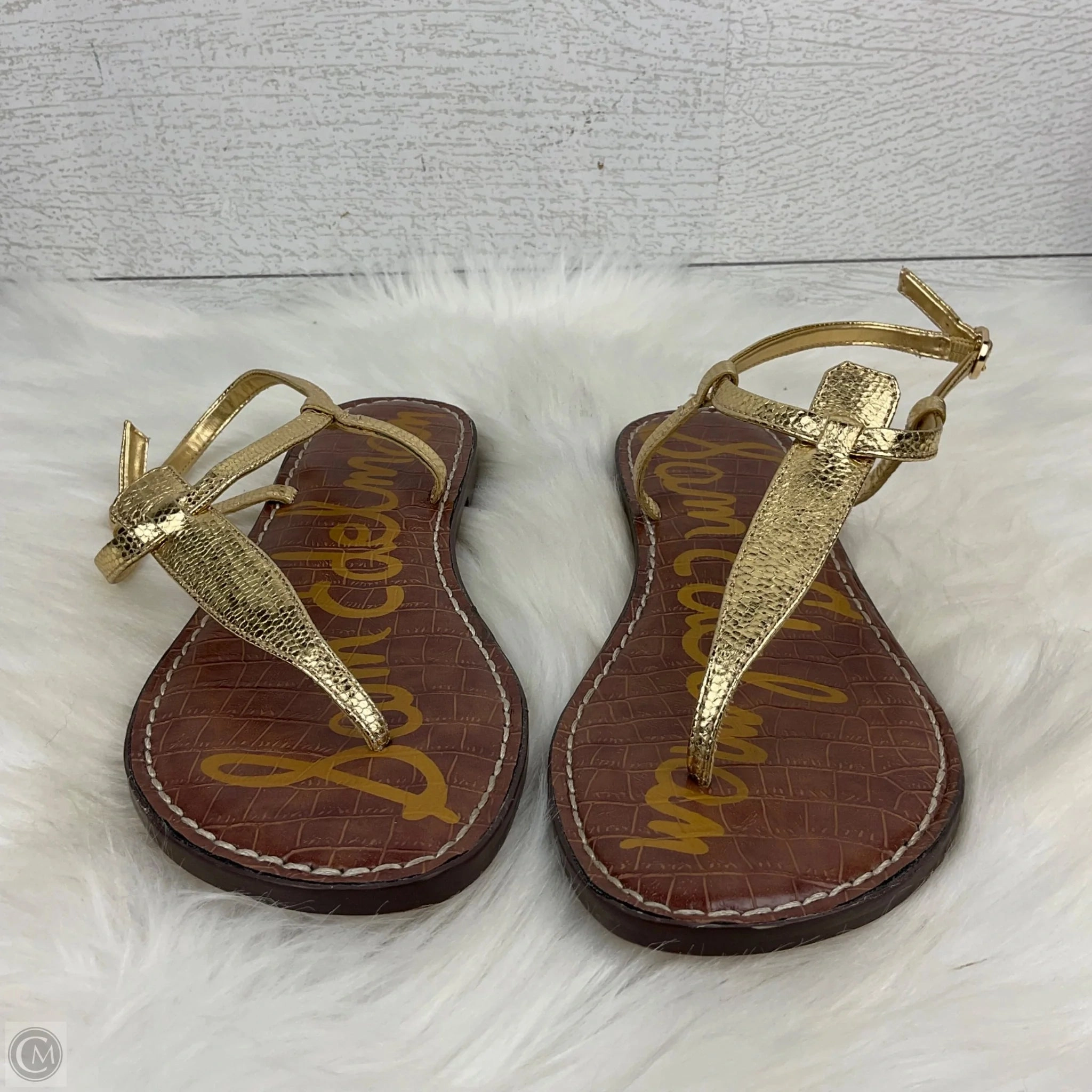 Mini Flip Flops Sandals Flip Flops By Sam Edelman In Gold, Size: 8.5
