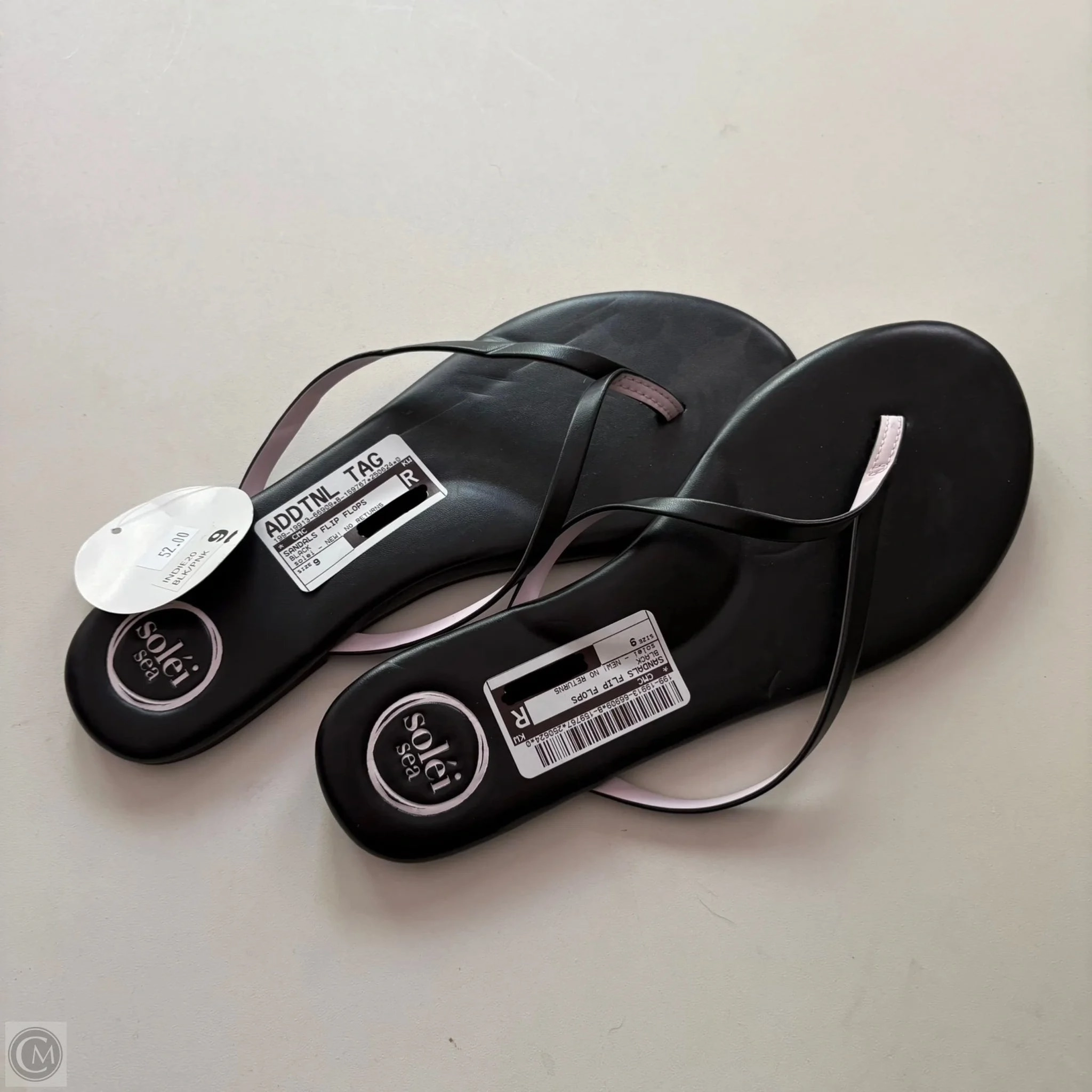 Blue Flip Flops Sandals Flip Flops By solei In Black, Size: 9