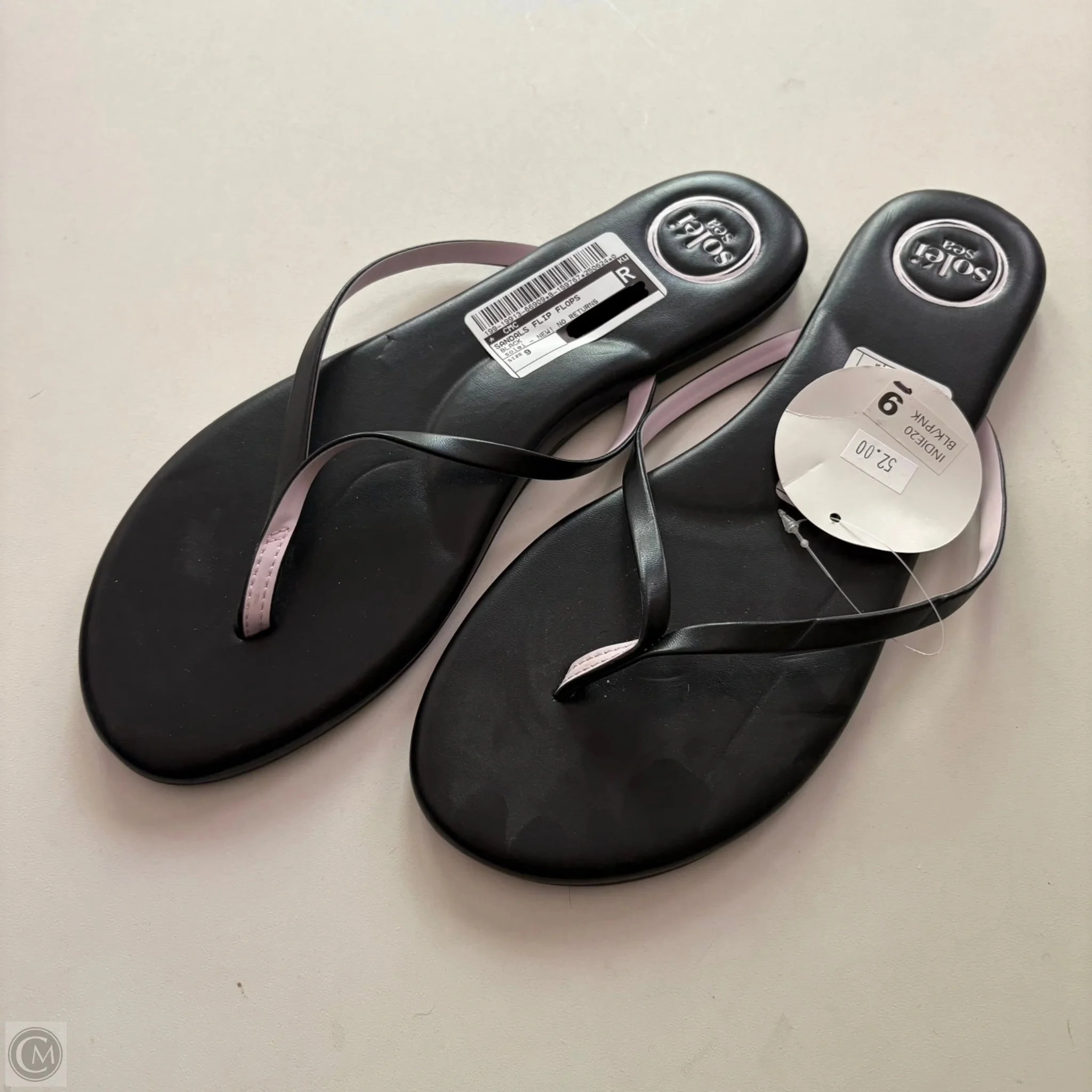 Flip Flops For Short Toes Sandals Flip Flops By solei In Black, Size: 9