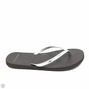 Sandals Flip Flops By Tory Burch In Silver, Size: 10 Flip Flops With Socks
