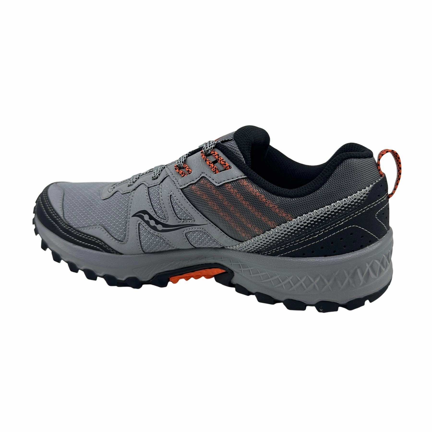 Best Trail Run Shoes Saucony Excusion TR14 Black Gray Orange Mens Athletic Sneaker