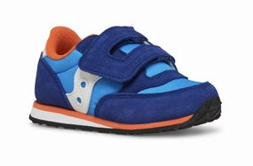 Saucony Jazz Hook & Loop Blue/Orange Size 5M Toddler Running Shoes For Pronation Feet