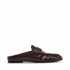 Flat Shoes For Teachers Rafe Mule BURGUNDY