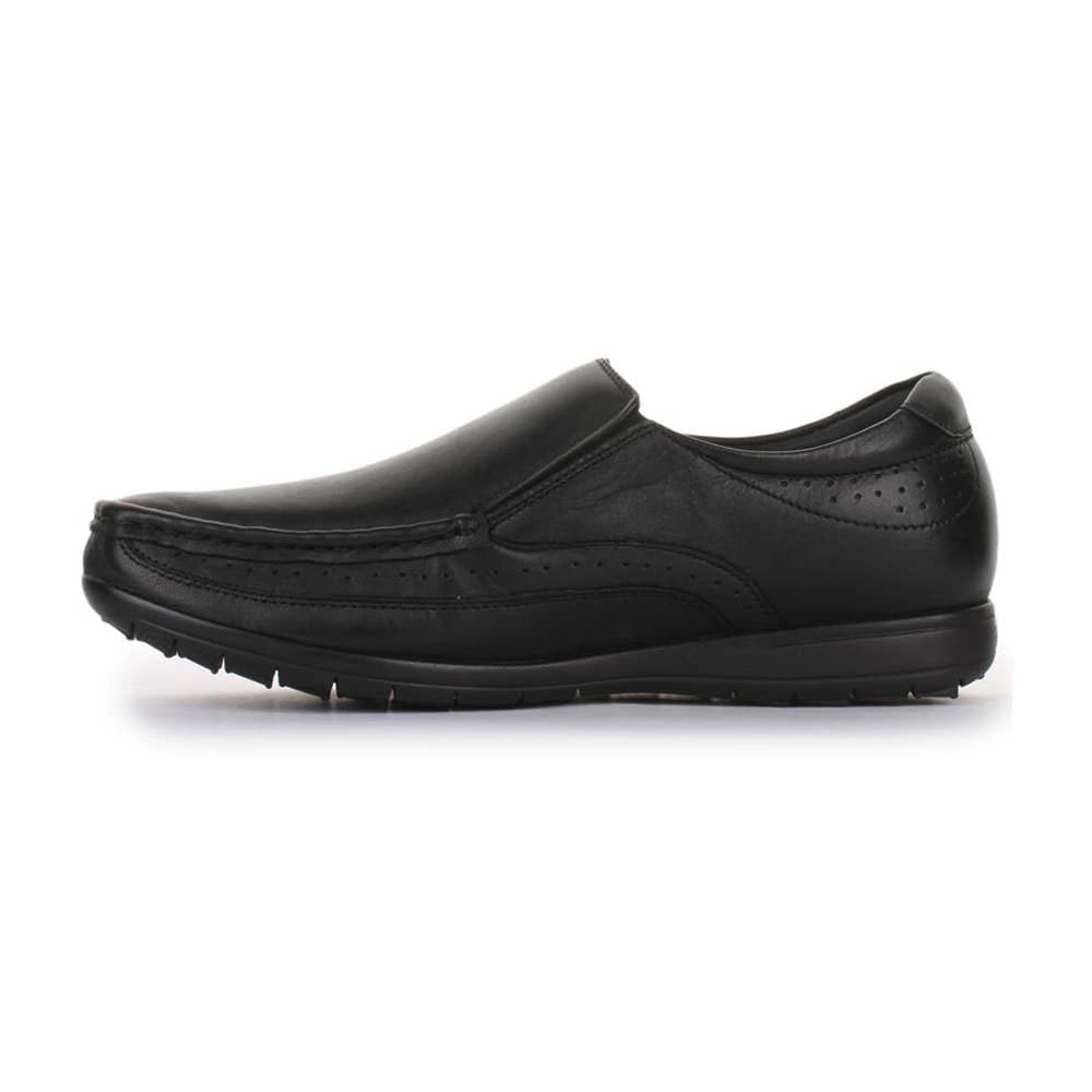 Lug Sole Penny Loafers Healers Formal (Black) Slip-On Loafers Shoes For Men FL-1415 By Liberty