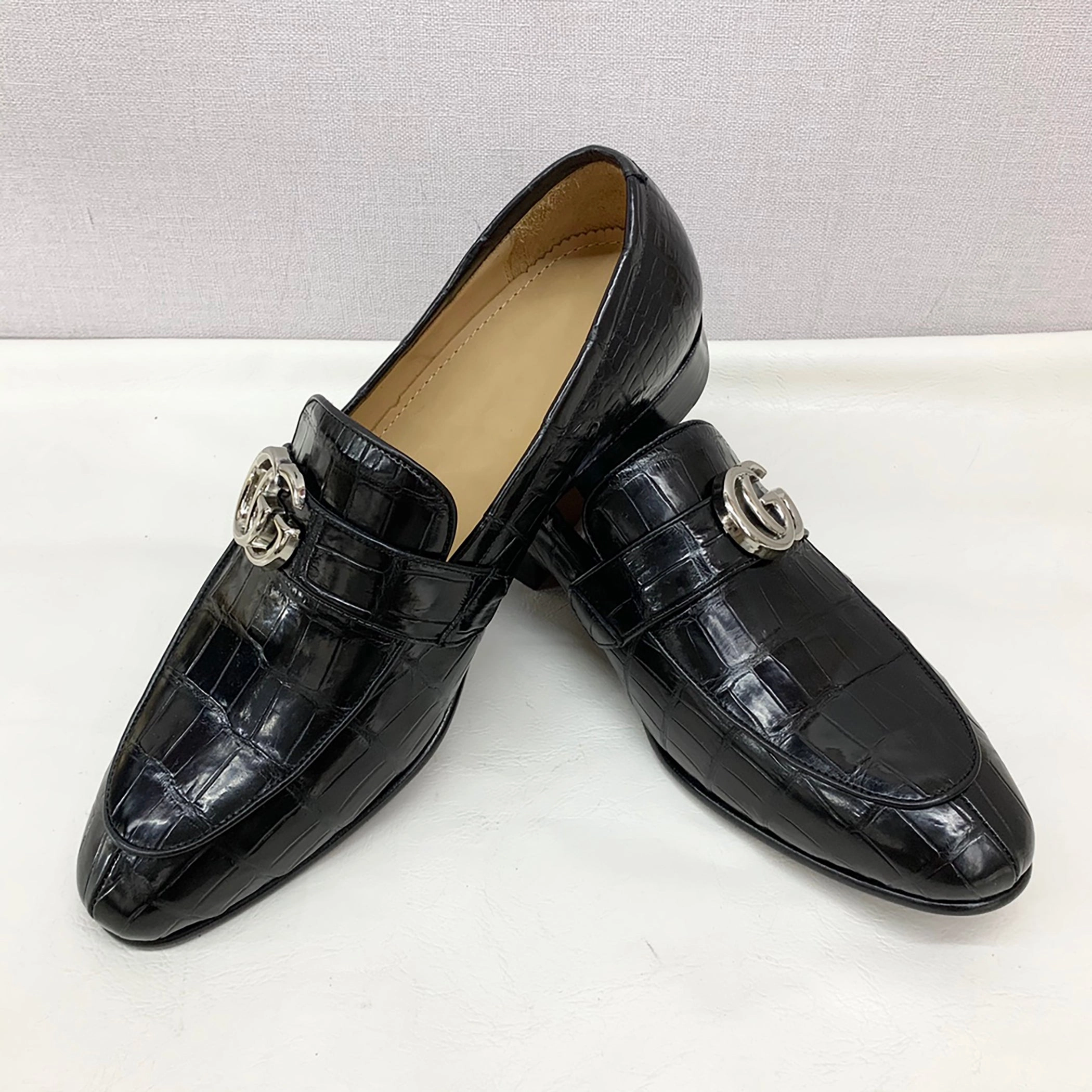 Jones New York Loafers Genuine Alligator Skin Shoes  Premium Handmade Dress Loafers for Men