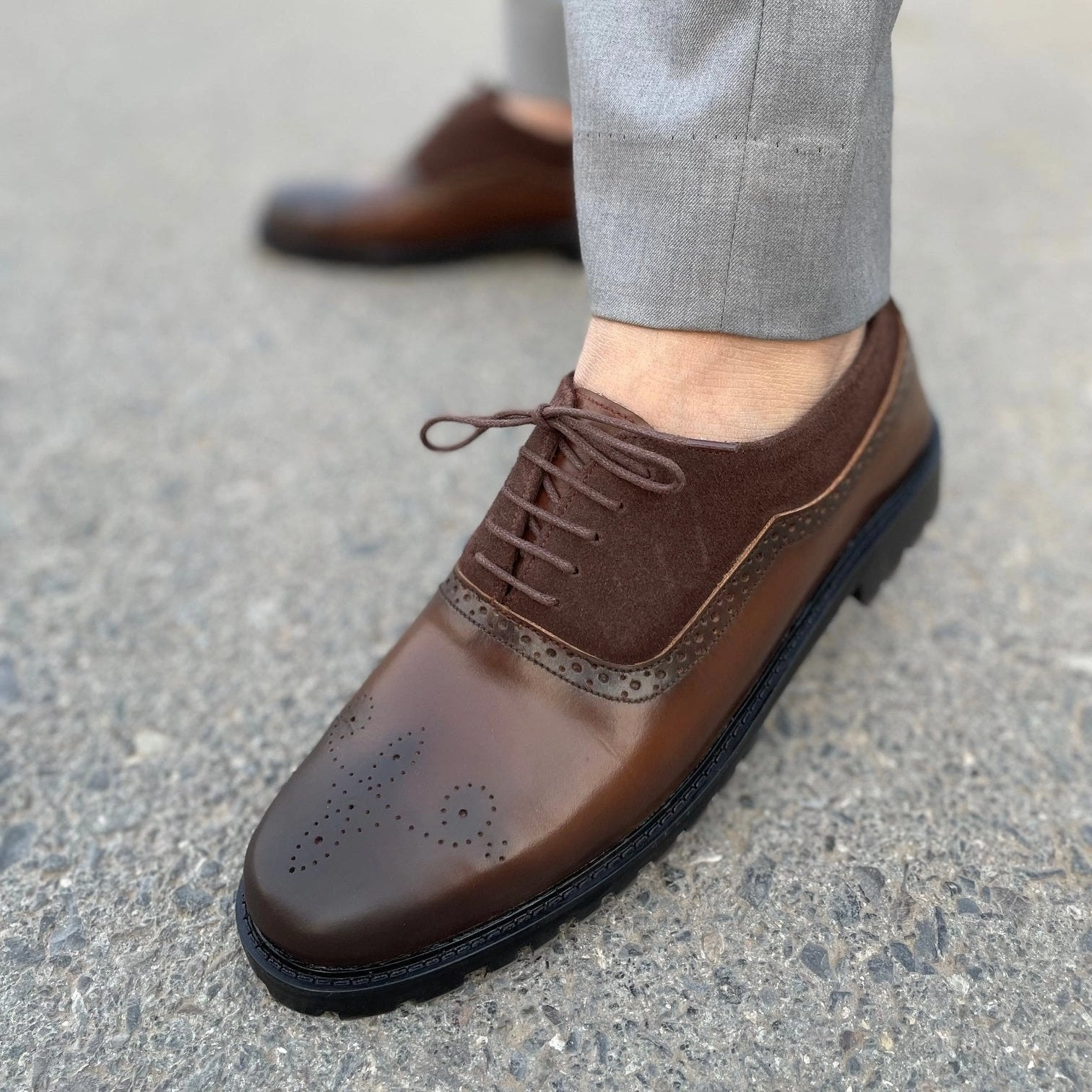 Loafers Leather Brown LS Pure Leather Handmade Cavalor CHUNKY LOAFERS LS-107