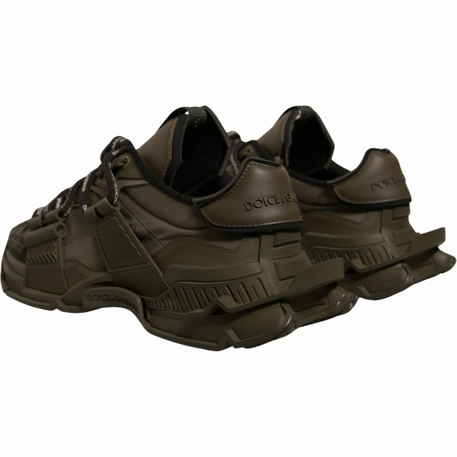 Dolce & Gabbana Military Green Space Low Top Sneakers Shoes Lebron Deion Sanders Collaboration Sneakers