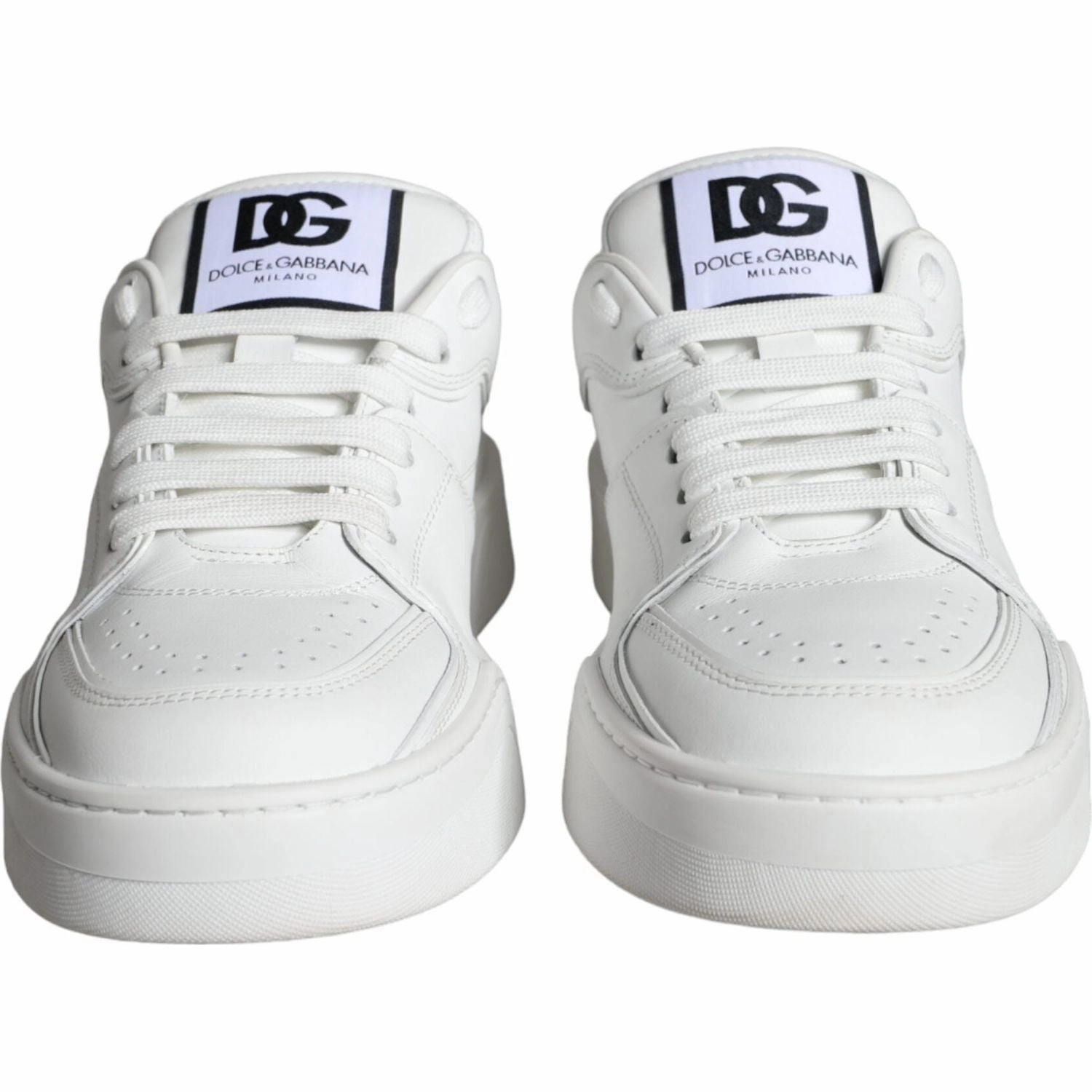Dolce & Gabbana White Miami Leather Low Top Sneakers Shoes Xelero Sneakers
