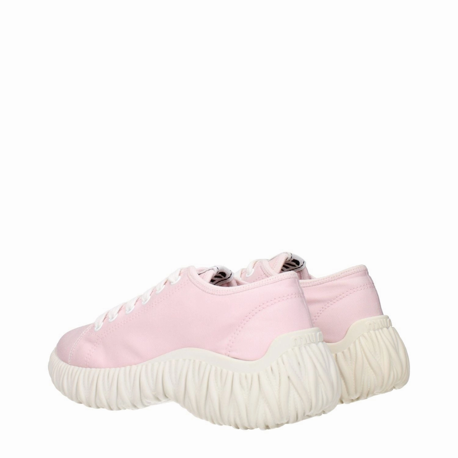 Pink Rick Owens Sneakers Miu Miu Pink Fabric Low Top Sneakers