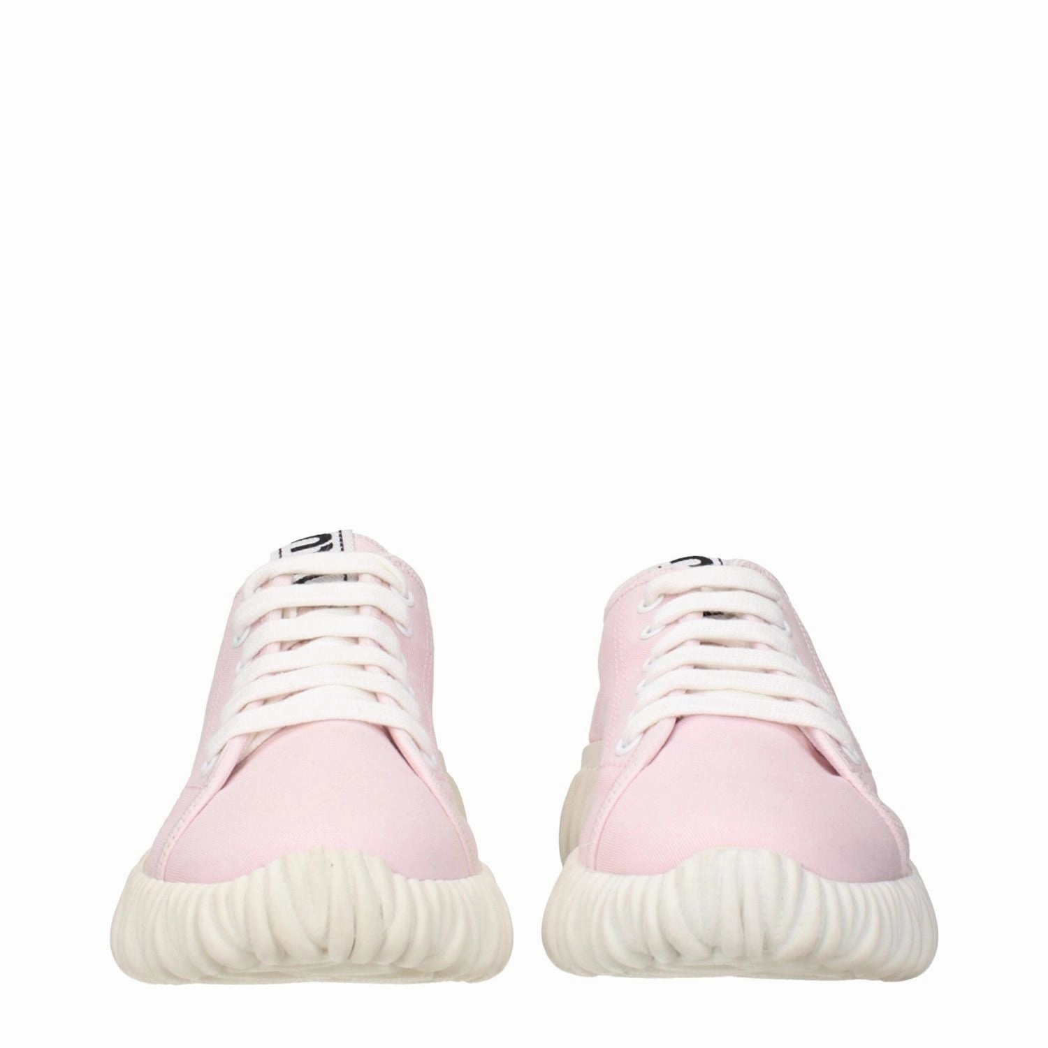 Miu Miu Pink Fabric Low Top Sneakers Crocs Sneakers
