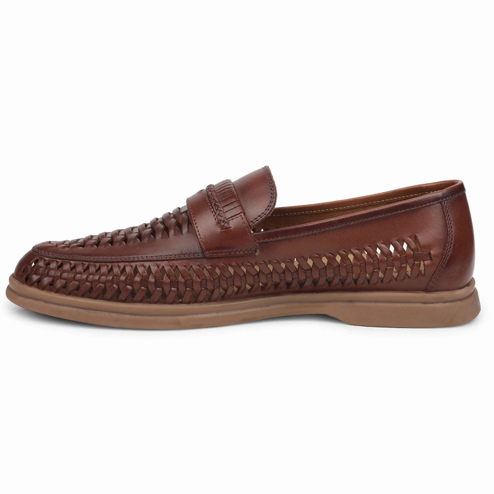 Healers Brown Casual Loafers For Men ASF-5 By Liberty Laser Cut Loafers