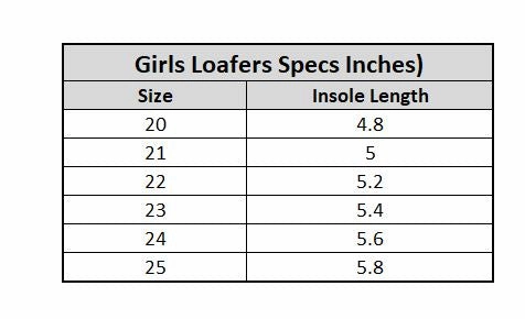 White Loafers Leather Girls Loafer JV-04-NAVY