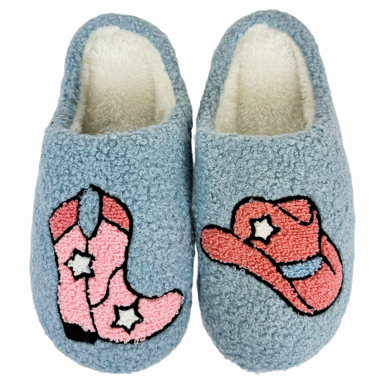 Darla Buckle Slide Sandal SF-1120 Rodeo Cowgirl Blue Slippers