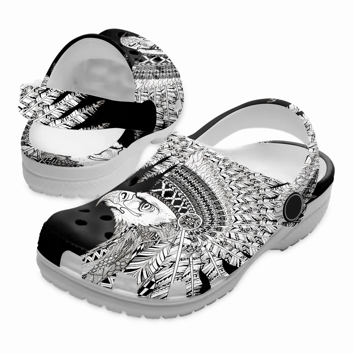 Jamaica Sandals South Coast Native Pattern Clog Shoes For Adult and Kid 89216 New