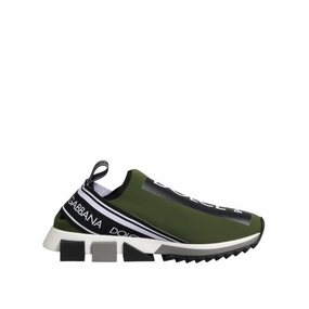 Dolce & Gabbana Green Black Slip On Sorrento Sneakers Shoes Printable Sneakers