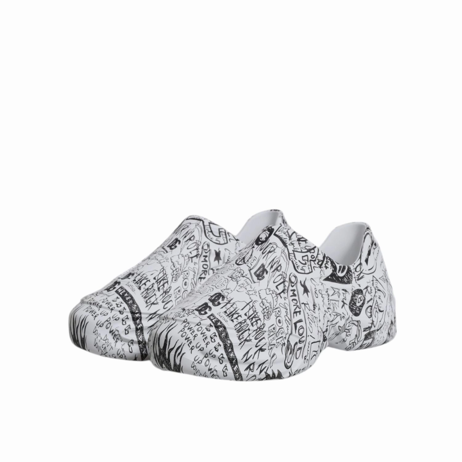 Dolce & Gabbana White Black Graffiti Daymaster Sneakers Shoes Sneakers On Line