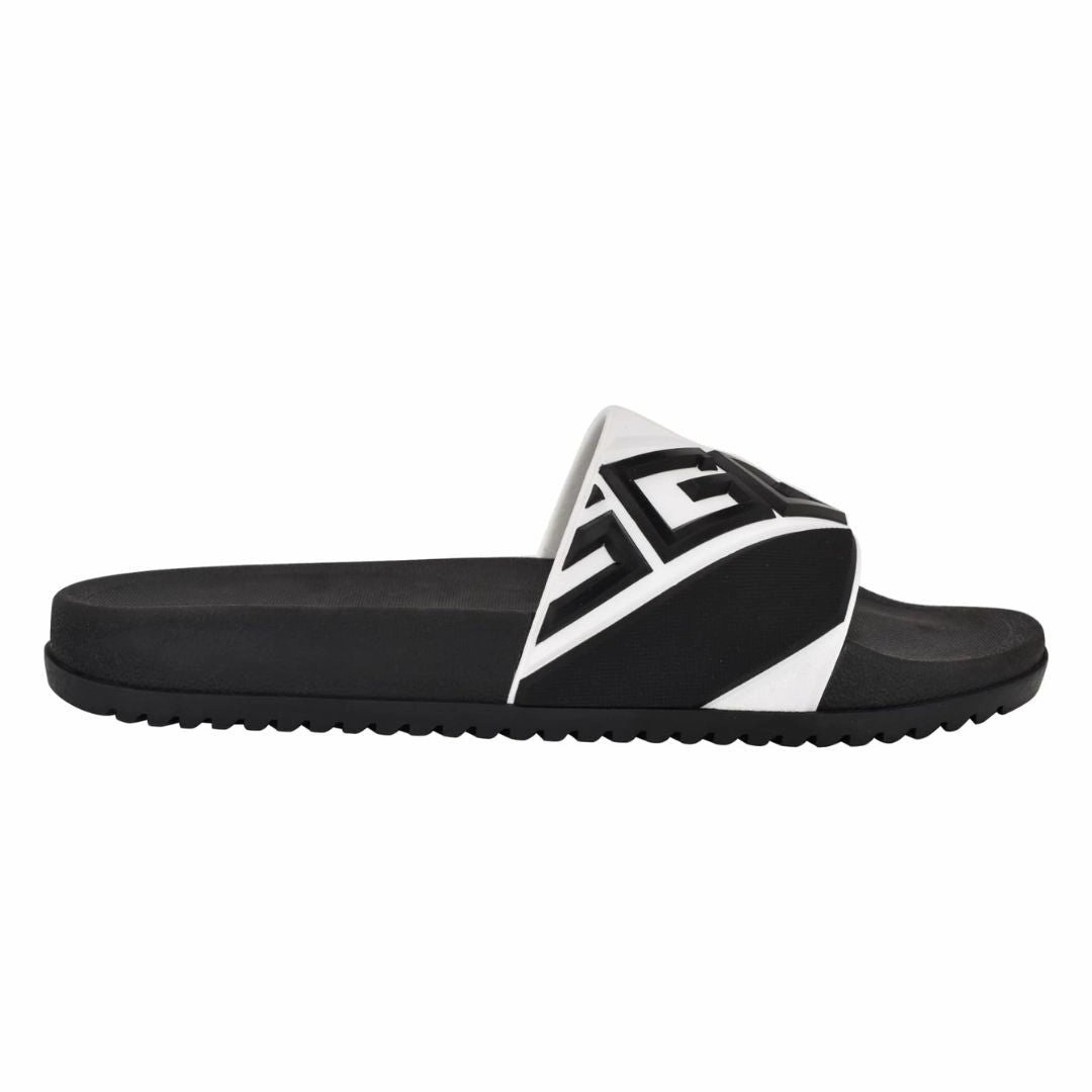 Slippers For Comfort GUESS Odent Men's Slides - BLKWHT