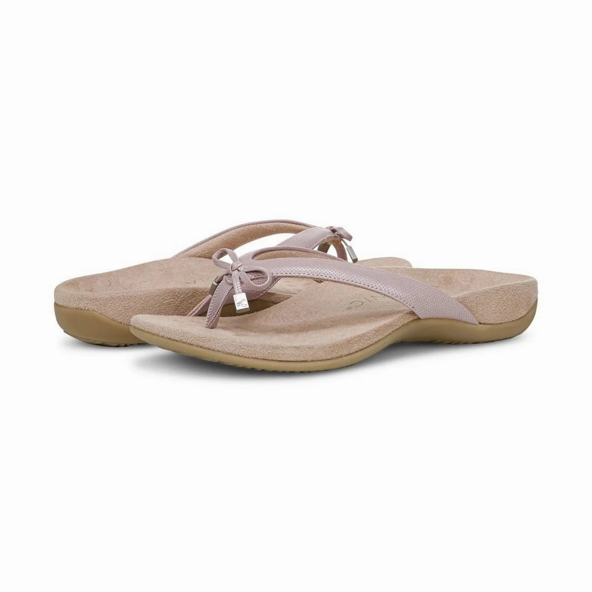 Ride Slippers Vionic Women's Bella Toe Post Sandals with Arch Support - Magnolia