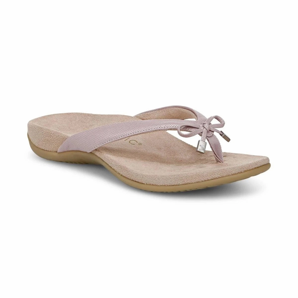 Slippers Wedge Heel Vionic Women's Bella Toe Post Sandals with Arch Support - Magnolia