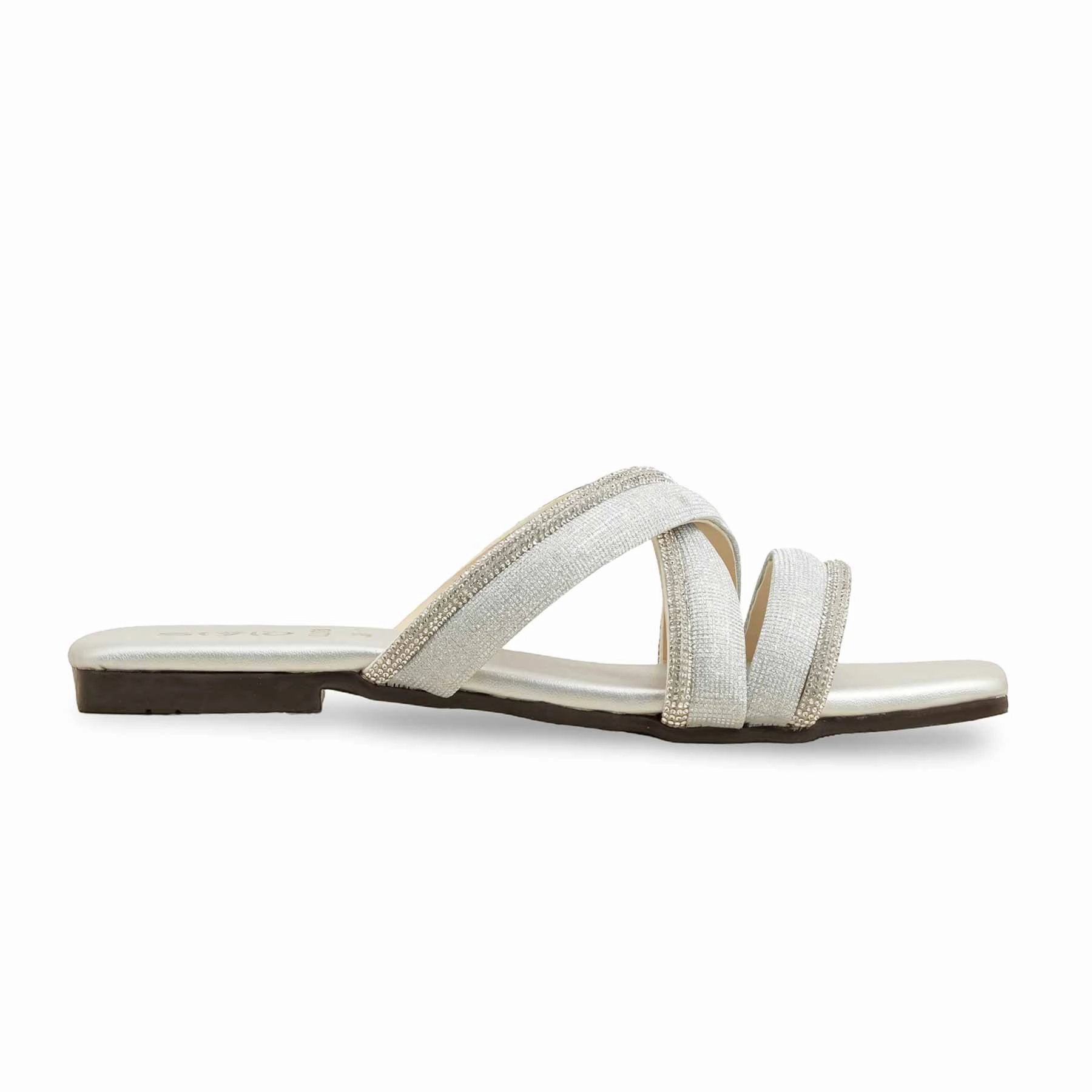 Silver Casual Slipper CL2108 Sans Slippers