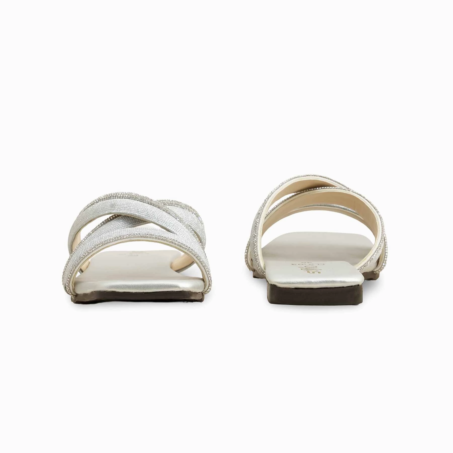 Silver Casual Slipper CL2108 Open Toe Slippers With Arch Support