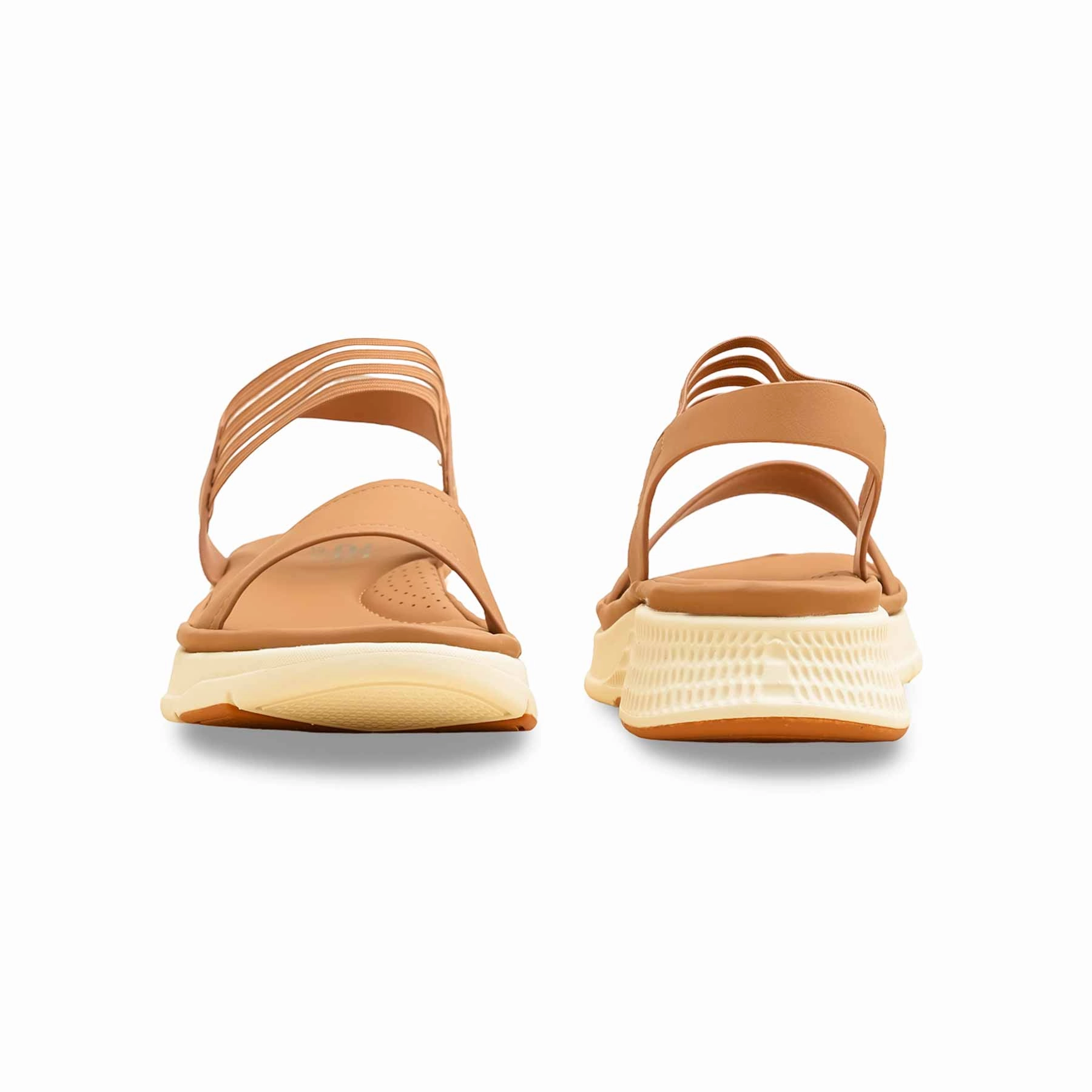 Big Fluffy Slippers Beige Formal Sandal For Ladies PU0360