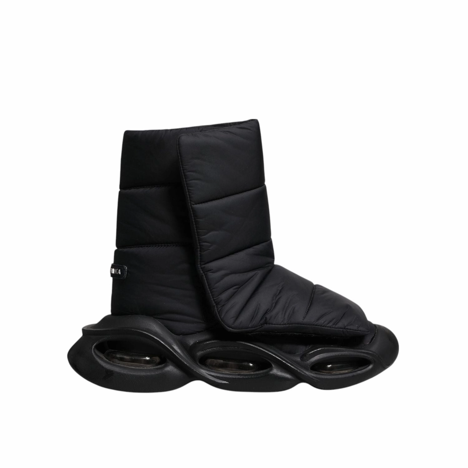 Dolce & Gabbana Black Slip On Wave Quilted Sneakers Shoes Split Toe Sneakers