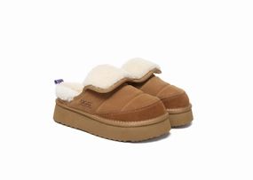 Maeve Slippers AUSTRALIAN SHEPHERD UGG Slippers Sheepskin Wool Platform Theia