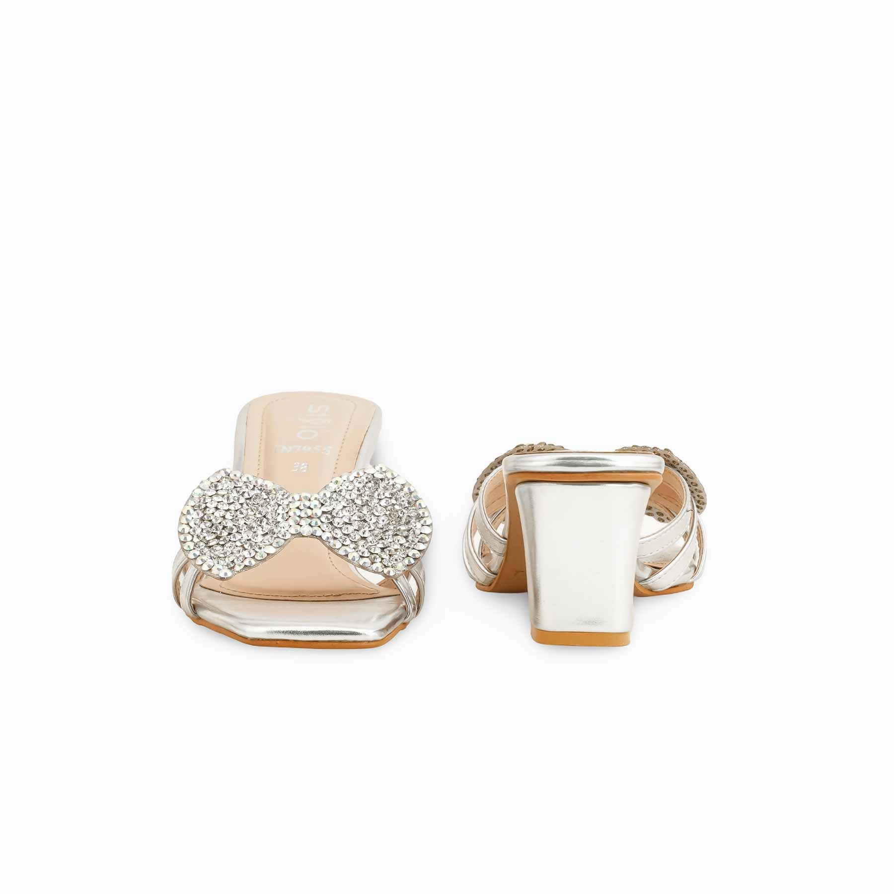 Old Lady Slippers Silver Fancy Slipper For Ladies FN7955