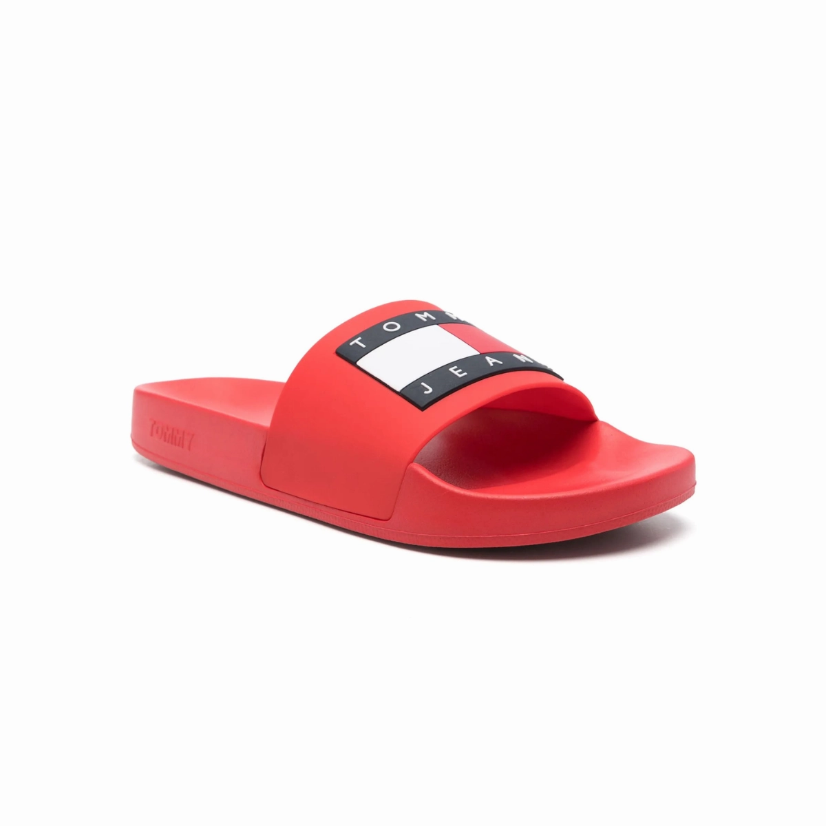Tommy Hilfiger Essential Flag Badge Pool Slides - RED Ice Pack Slippers