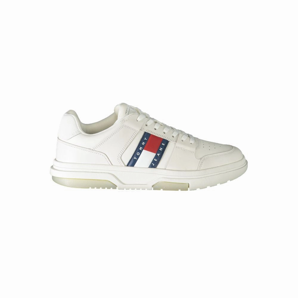 Tommy Hilfiger White Leather Men Sneaker Colour Sneakers