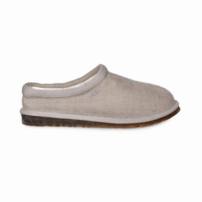 UGG Tasman Natural Canvas Wheat Brown Slippers - Men's Bay Slippers