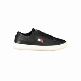 Sneakers On Wheels Tommy Hilfiger Black Leather Women's Sneaker