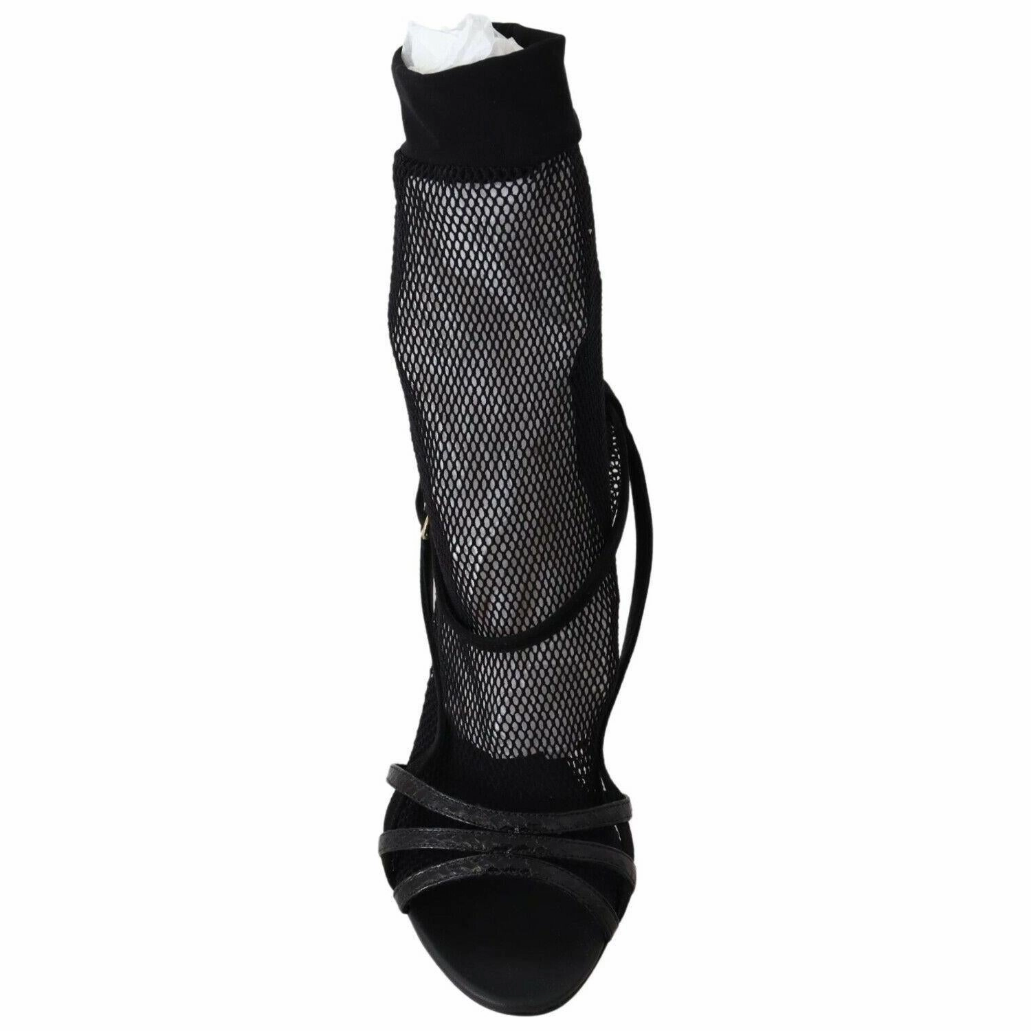 Dolce & Gabbana Black Suede Short Boots Sandals Shoes Swiftwater Mesh Deck Sandals